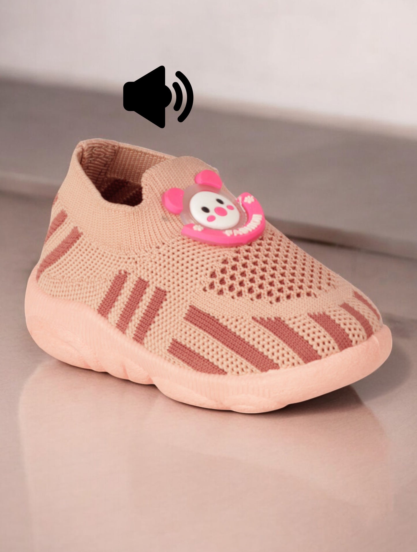 Slip On Musical Chu Chu Shoes - Peach