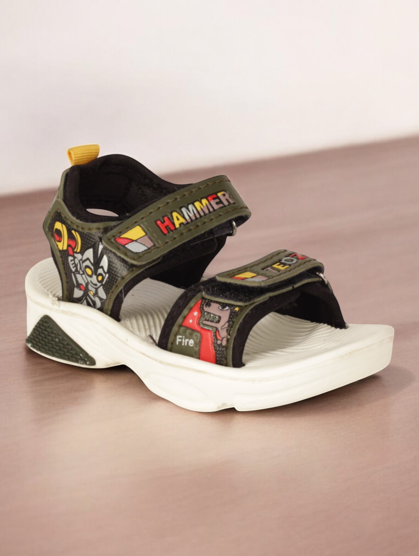 Sandals With Velcro Closing - Green