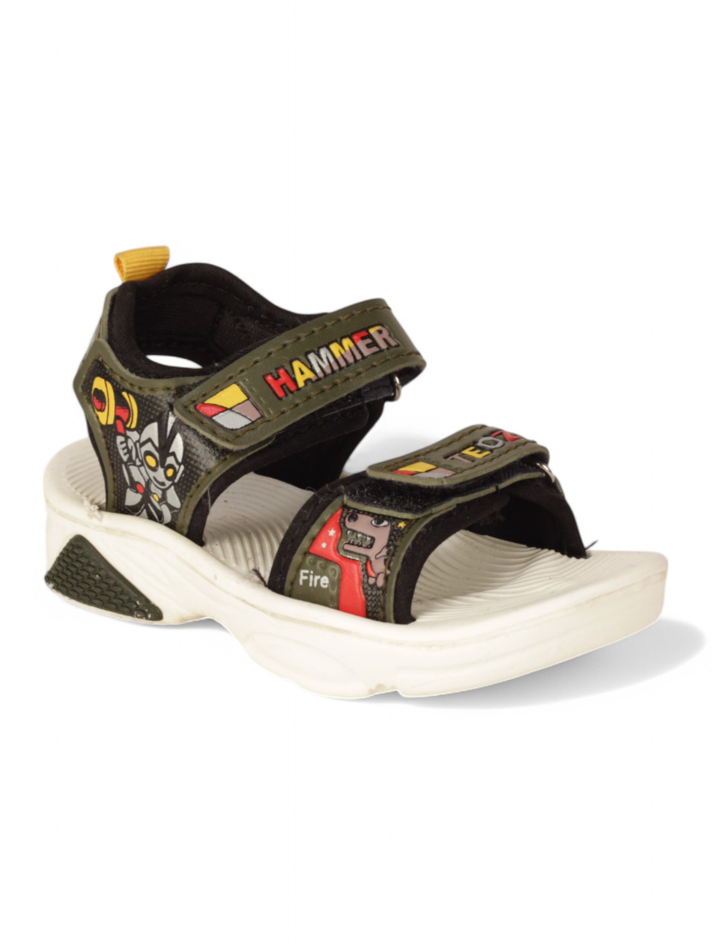 Sandals With Velcro Closing - Green