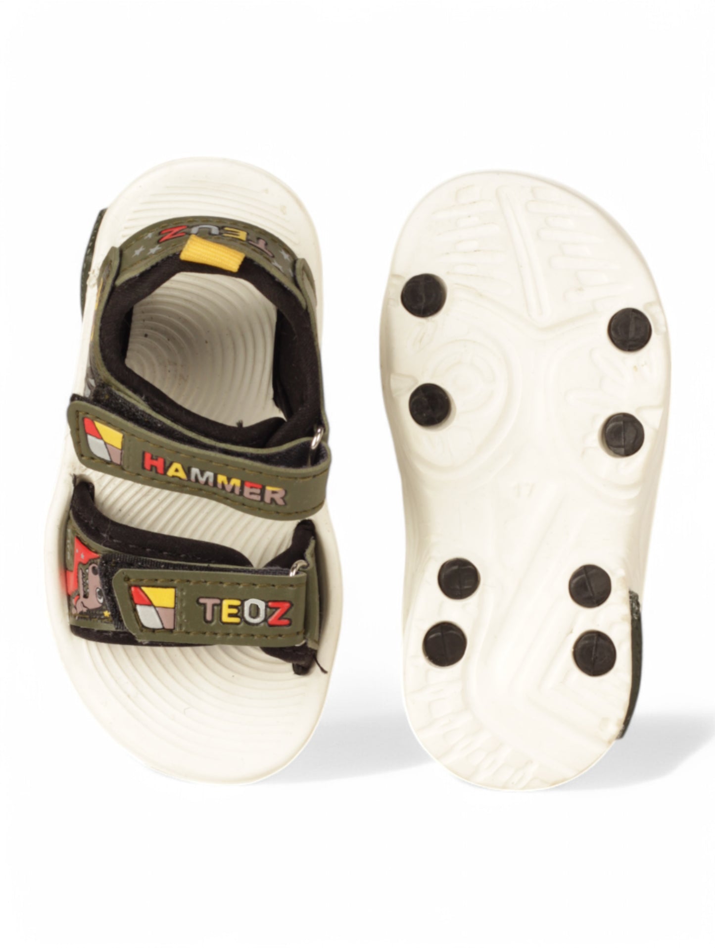 Sandals With Velcro Closing - Green