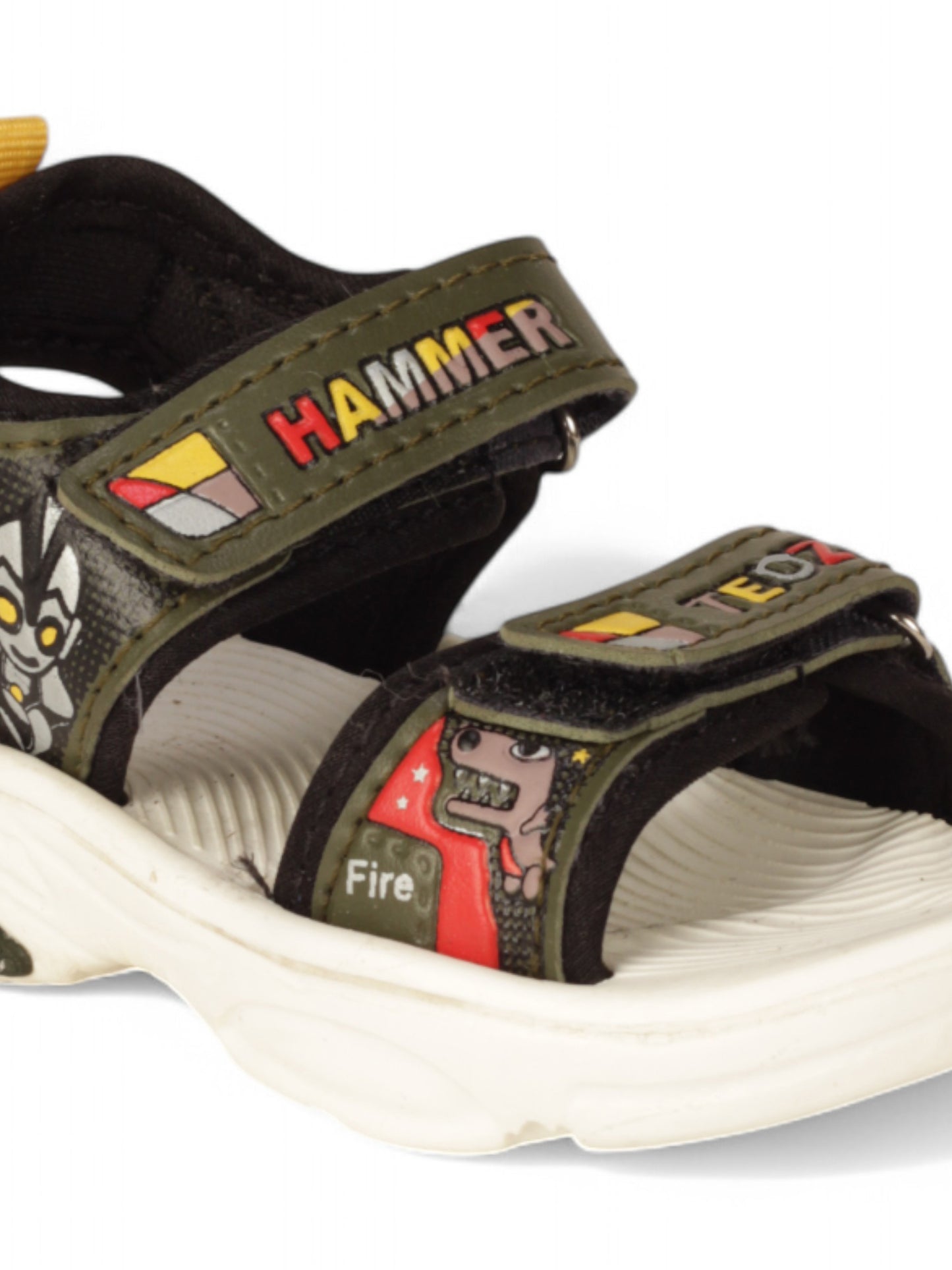 Sandals With Velcro Closing - Green