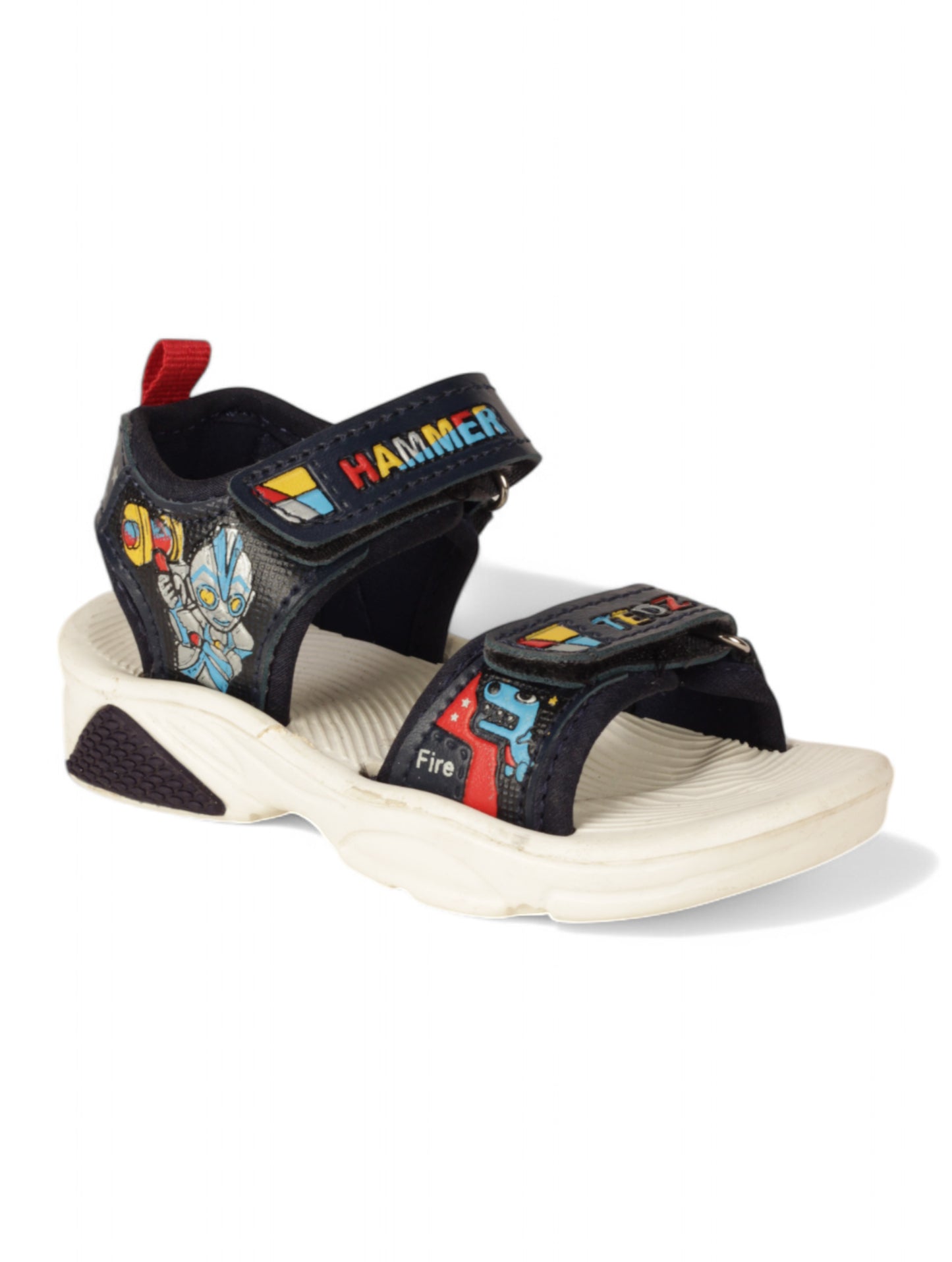 Sandals With Velcro Closing - Navy Blue