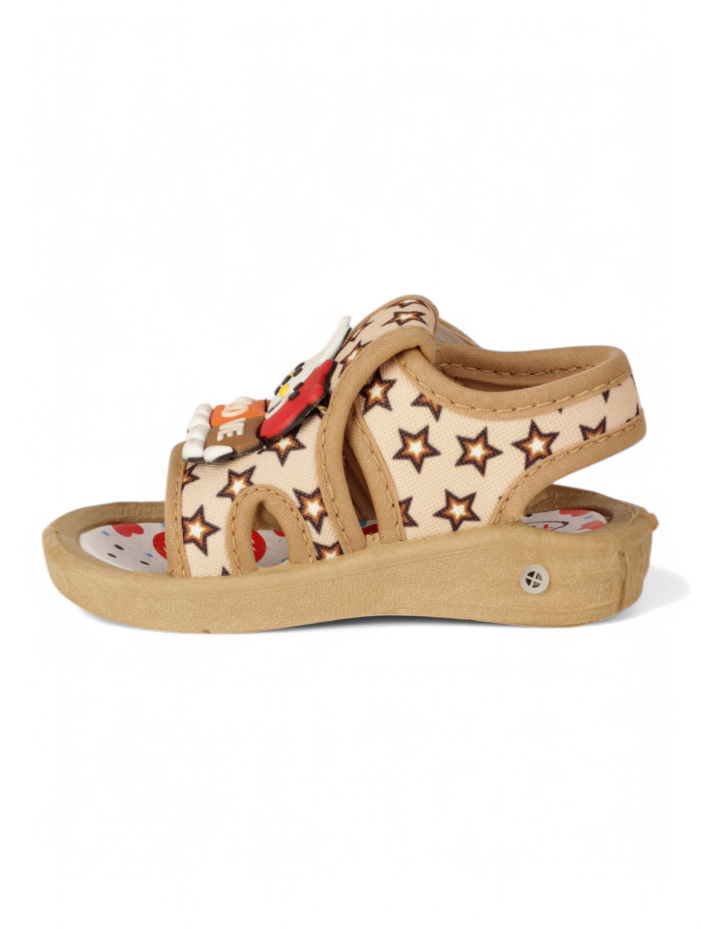 Musical Sandals With Velcro Closing - Brown