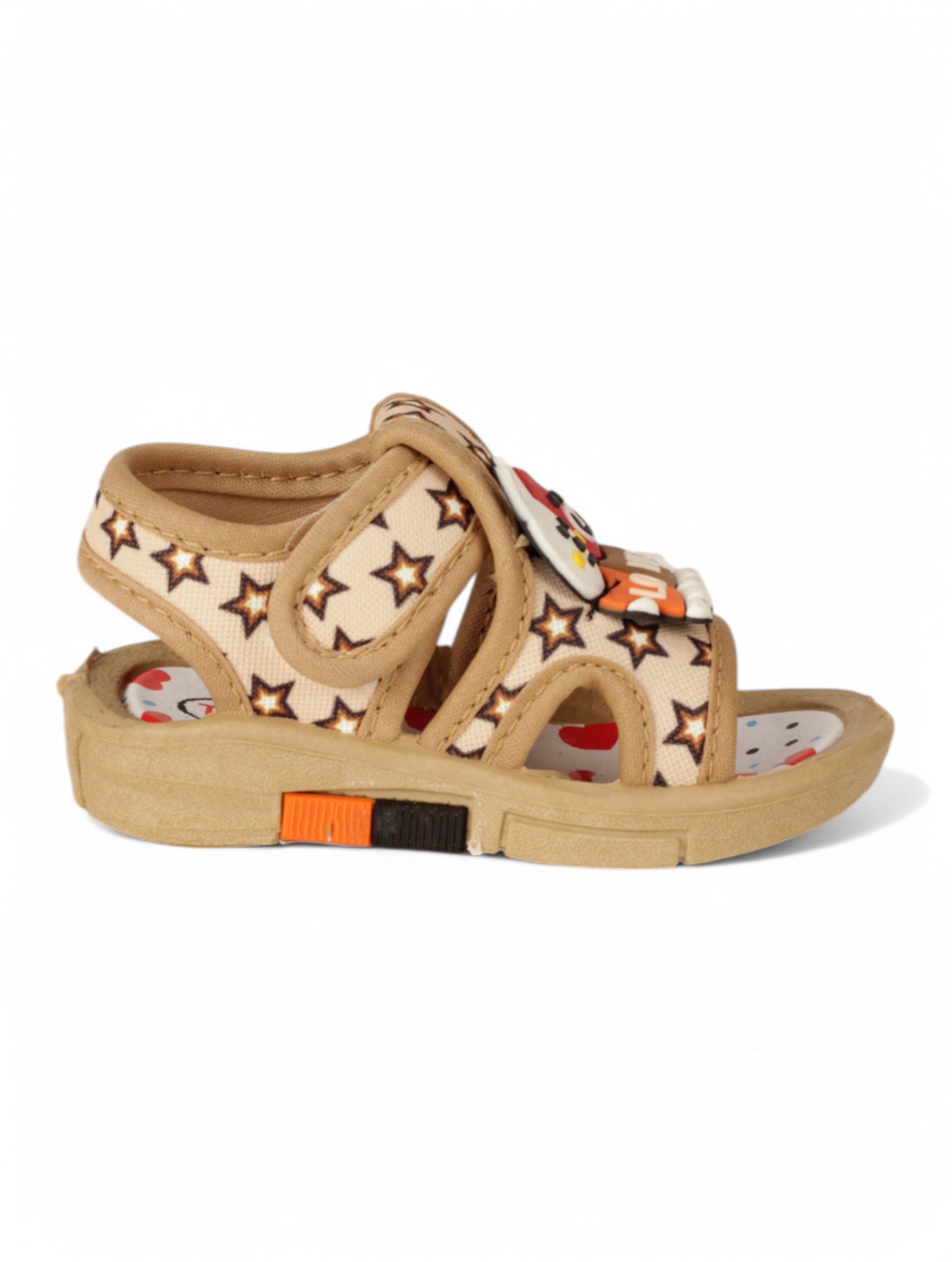 Musical Sandals With Velcro Closing - Brown