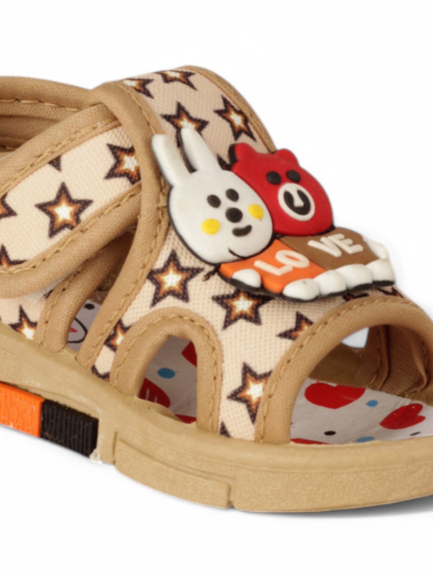 Musical Sandals With Velcro Closing - Brown