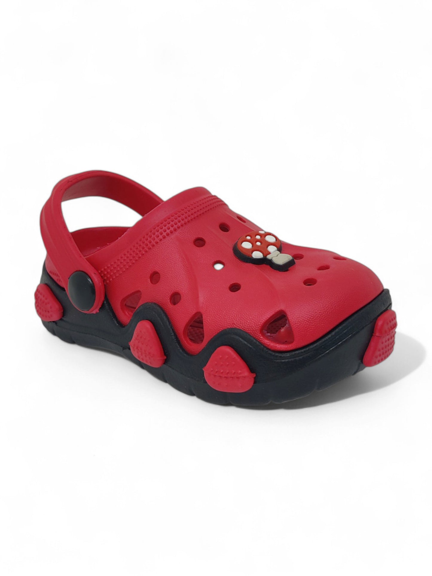 Mushroom Applique Anti-Slip Clogs - Red