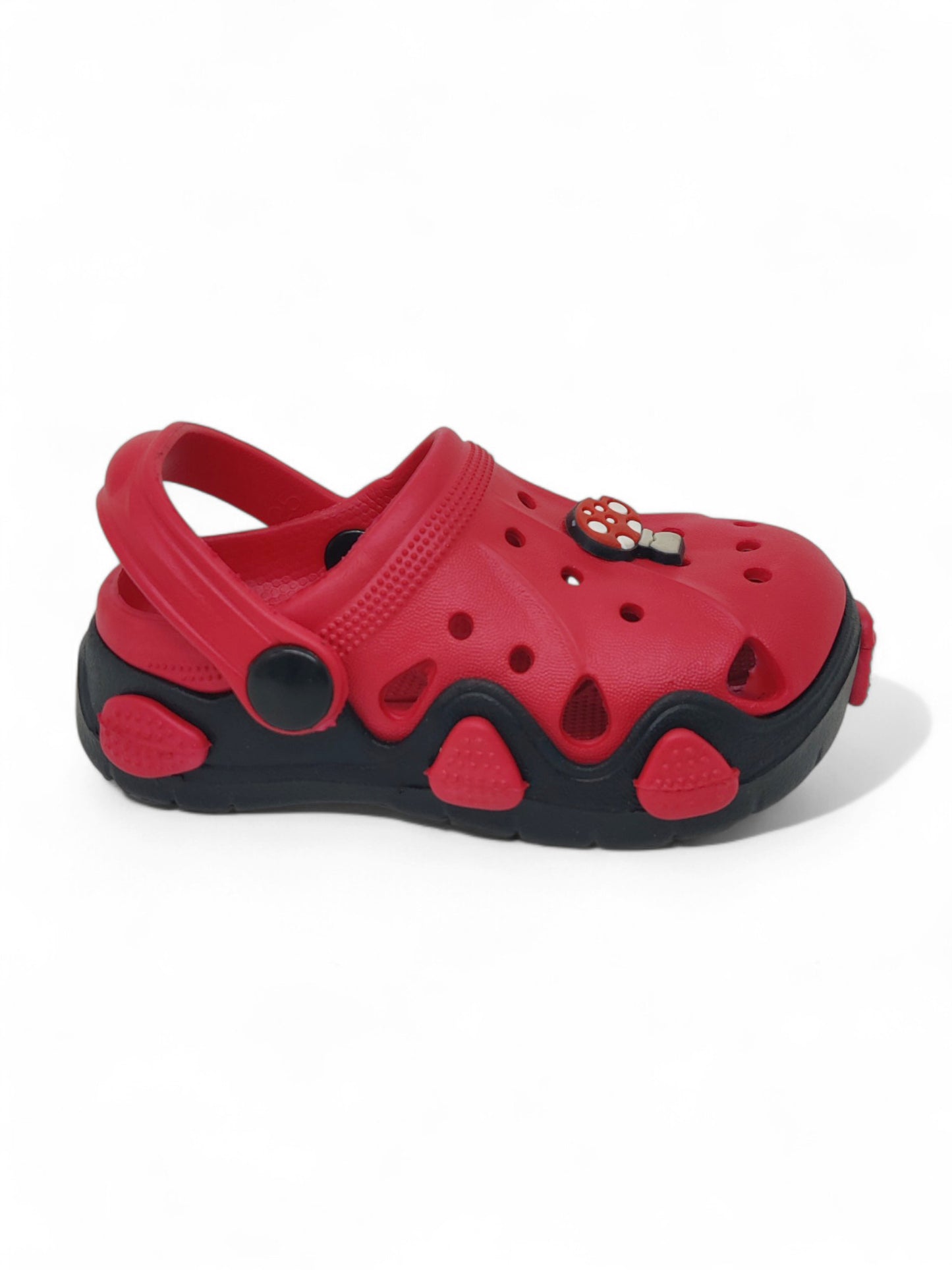 Mushroom Applique Anti-Slip Clogs - Red
