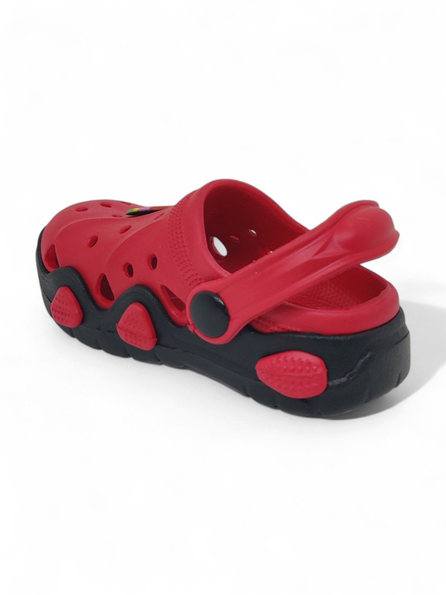 Smily Applique Anti-Slip Clogs - Red