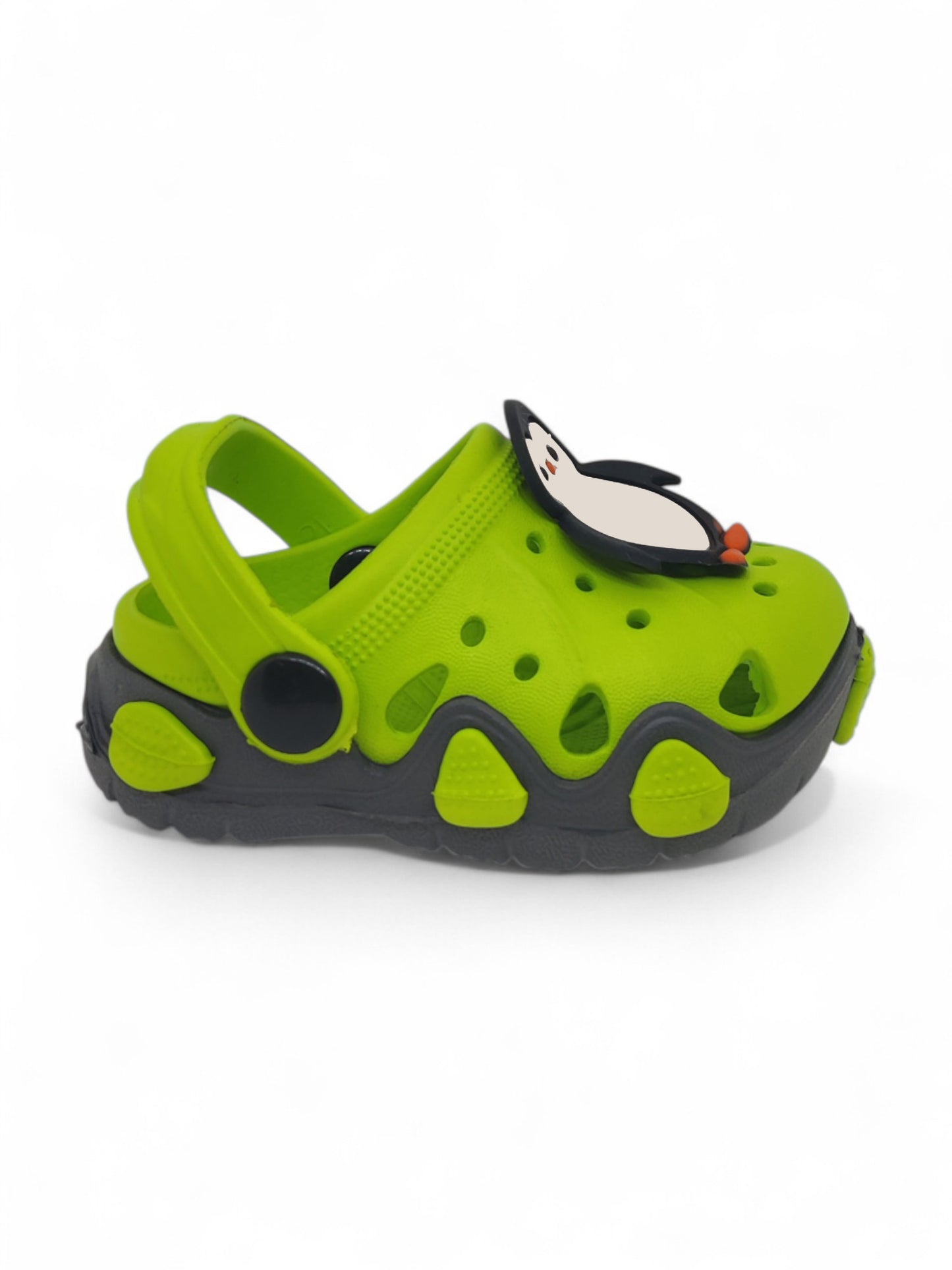 Penguin Applique Anti-Slip Clogs - Green
