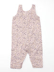 Pink Floral Sleeveless Jumpsuit With Hairband