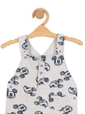 Mickey Mouse Print Romper - Grey