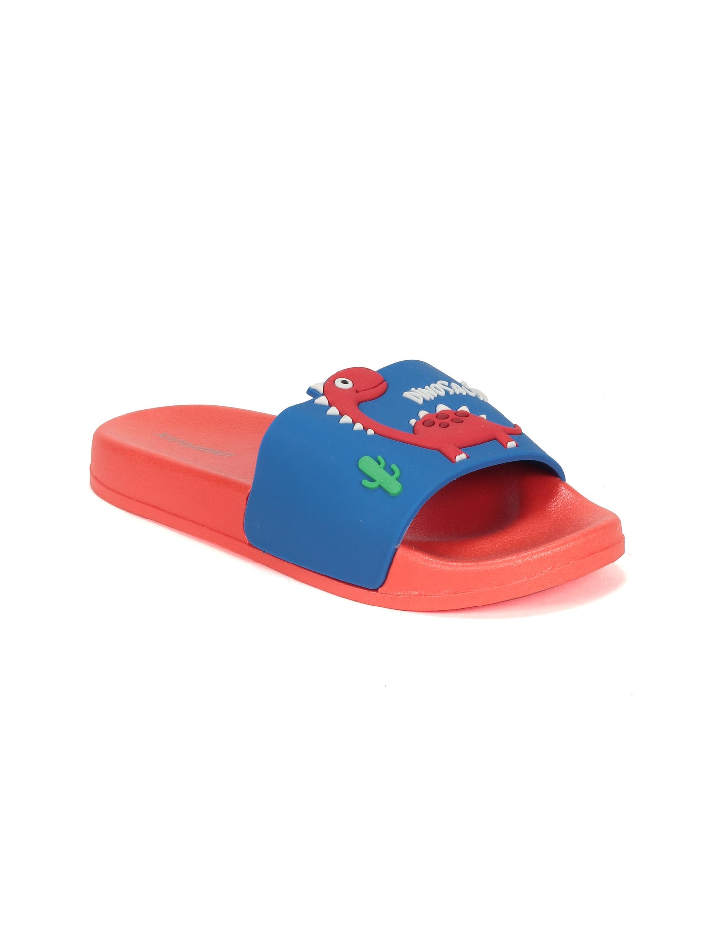 Dinosaur Print Slippers - Red