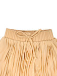 Beige Long Pleated Skirt