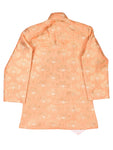 Gold Pink Kurta Coat Set With Pant