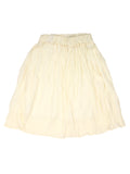 Cream Crinkled Mid Length Skirt