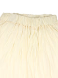 Cream Crinkled Mid Length Skirt