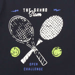 Full Sleeve Black Tennis Print Tshirt