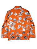 Orange Flower Print Blazer