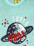 Blue Super Dude T-Shirt With Shorts