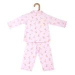 Pink Night Suit With Teddy Print