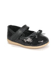 Mary Jane's Belle with Applique Detail - Black