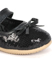 Mary Jane's Belle with Applique Detail - Black