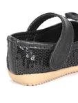 Mary Jane's Belle with Applique Detail - Black