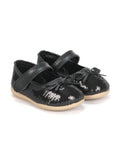 Mary Jane's Belle with Applique Detail - Black