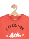 Copy of Printed Round Neck Sweatshirt - Orange