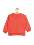 Copy of Printed Round Neck Sweatshirt - Orange