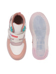 Velcro Casual Shoes With Light - Pink