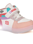 Velcro Casual Shoes With Light - Pink