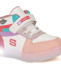 Velcro Casual Shoes With Light - Pink