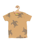 Premium Cotton Printed Tshirt - Brown