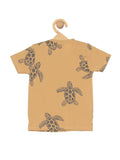 Premium Cotton Printed Tshirt - Brown