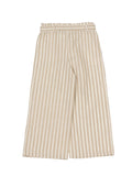 Premium Cotton Striped Palazzo - Beige