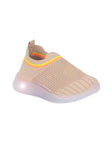 Sports Slip On Shoes With Led Light - Beige