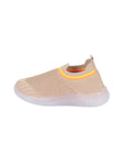 Sports Slip On Shoes With Led Light - Beige