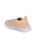 Sports Slip On Shoes With Led Light - Beige