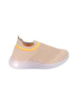Sports Slip On Shoes With Led Light - Beige