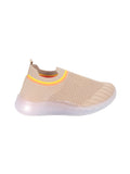 Sports Slip On Shoes With Led Light - Beige