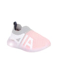 Sports Slip On Shoes With Led Light - Pink