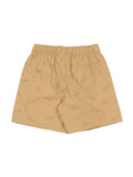 Premium Cotton Elastic Waist Printed Shorts - Brown