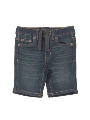 Mild Distressed Denim Shorts - Navy Blue