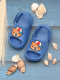 Bear Applique Anti-Slip Sandals - Navy Blue