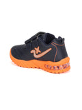 Double Velcro Casual Shoes With Light- Black