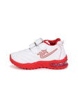 Double Velcro Casual Shoes With Light- White
