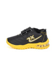 Double Velcro Casual Shoes With Light- Black