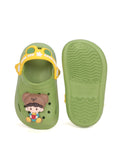 Cartoon Applique Anti-Slip Clogs - Green