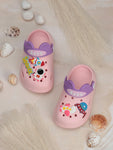 Baby Space Applique Anti-Slip Clogs - Pink